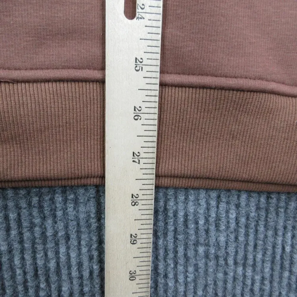Kin. Hoodie Mens L Brown Pullover Hooded Pockets Satin Lined Embroidered NWT